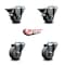 Service Caster 3'' Thermo Rubber Wheel Swivel Bolt Hole Caster Set with 2 Posi Lock Brakes, 4PK SCC-BH20S314-TPRB-PLB-2-S-2 - alternate 4